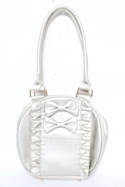 画像1: axes femme kawaii / ツインリボンラウンドハンドバッグ  ゴールド Y-26-02-13-076-AX-BG-SZ-ZY