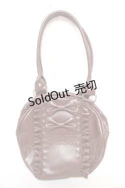 画像1: axes femme kawaii / ツインリボンラウンドハンドバッグ  茶 Y-26-02-13-077-AX-BG-SZ-ZY