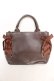 画像1: m petit by misako / AMレースアップ 2WAY トートバッグ  中茶 Y-26-02-13-080-LO-BG-SZ-ZY (1)
