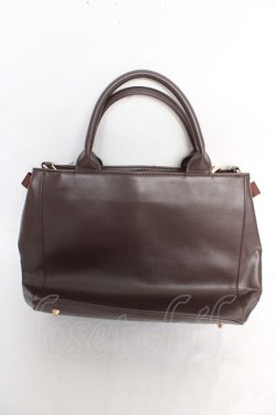 画像2: m petit by misako / AMレースアップ 2WAY トートバッグ  中茶 Y-26-02-13-080-LO-BG-SZ-ZY