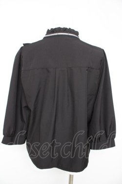 画像2: axes femme / カメオブローチ付シフォンブラウス F 黒 Y-26-02-13-087-AX-BL-SZ-ZY