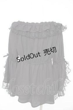 画像2: axes femme kawaii / 2WAY姫袖ブラウス M 黒 Y-26-02-13-088-AX-BL-SZ-ZY