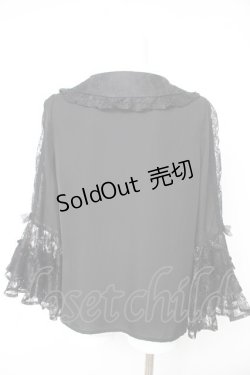 画像2: axes femme kawaii / レーシー姫袖ブラウス M 黒 Y-26-02-13-089-AX-BL-SZ-ZS