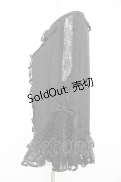 画像3: axes femme kawaii / レーシー姫袖ブラウス M 黒 Y-26-02-13-089-AX-BL-SZ-ZS
