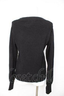 画像2: axes femme / チャイナ釦ニットPO F 黒 Y-26-02-13-090-AX-TO-SZ-ZY