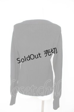 画像2: axes femme / チャイナ釦ニットPO F 黒 Y-26-02-13-090-AX-TO-SZ-ZY