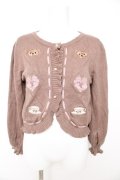 axes femme kawaii / Rosy Bearニットカーデ M モカ Y-26-02-13-094-AX-TO-SZ-ZY