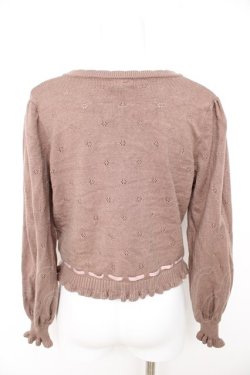 画像2: axes femme kawaii / Rosy Bearニットカーデ M モカ Y-26-02-13-094-AX-TO-SZ-ZY