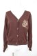 画像1: axes femme / 時計×歯車刺繍ニットカーディガン F 茶 Y-26-02-13-095-AX-TO-SZ-ZY (1)