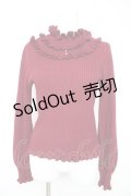 axes femme / フリルテレコニットソー M ワイン Y-26-02-13-096-AX-TO-SZ-ZY