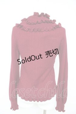 画像2: axes femme / フリルテレコニットソー M ワイン Y-26-02-13-096-AX-TO-SZ-ZY