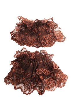 画像2: axes femme kawaii / クマ刺繍お袖留め  茶 Y-26-02-13-012-AX-ZA-SZ-ZY