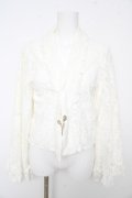 axes femme / 起毛レース姫袖風ボレロ F 白 Y-26-02-13-101-AX-TO-SZ-ZY