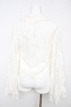 画像2: axes femme / 起毛レース姫袖風ボレロ F 白 Y-26-02-13-101-AX-TO-SZ-ZY