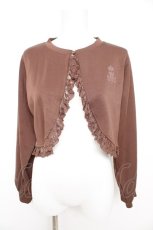画像1: m petit by misako / MSKバラBフリルボレロ S 中茶 Y-26-02-13-102-LO-TO-SZ-ZT542 (1)