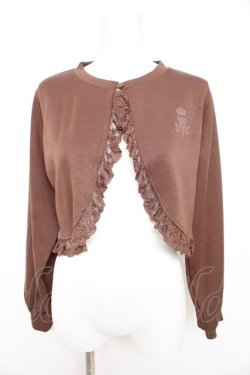 画像1: m petit by misako / MSKバラBフリルボレロ S 中茶 Y-26-02-13-102-LO-TO-SZ-ZY