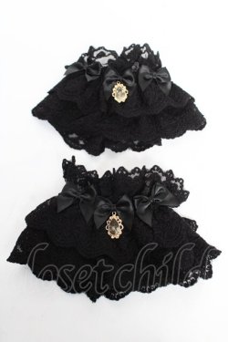 画像1: Chalmiere / トリプルリボンお袖留め  黒 Y-26-02-13-013-LO-ZA-SZ-ZY