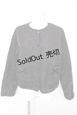 画像1: m petit by misako / クロミタフタハートキルトジャケット M 中黒 Y-26-02-13-104-LO-JA-SZ-ZT0220E