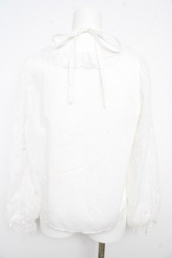 画像2: Lovely Tency / alsチョーカーレースブラウス L 白 Y-26-02-13-105-LO-BL-SZ-ZY