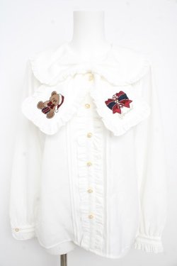 画像1: Amavel / Holy Night Bearリボンブラウス F 白 Y-26-02-13-107-CA-BL-SZ-ZY