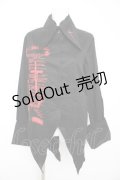 GLAMOROUS fuckin' fragile / 燕尾ロングシャツ L 黒 Y-26-02-13-109-PU-BL-SZ-ZY