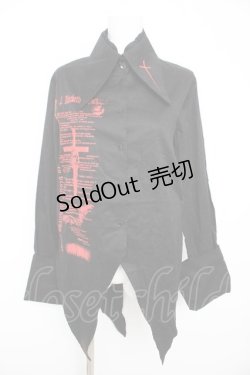 画像1: GLAMOROUS fuckin' fragile / 燕尾ロングシャツ L 黒 Y-26-02-13-109-PU-BL-SZ-ZY