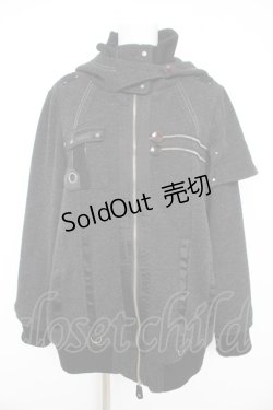 画像1: Ozz conte / ハイネック変形ジャケット  黒 Y-26-02-13-111-OO-JA-SZ-ZY