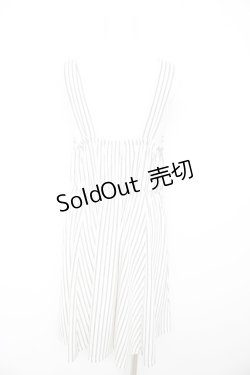 画像2: axes femme POETIQUE / ストライプジャンパースカート M 生成り Y-26-02-13-112-AX-OP-SZ-ZY