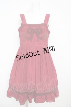 画像1: axes femme / バラレースリボンワンピース M ワイン Y-26-02-13-114-AX-OP-SZ-ZY