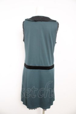 画像2: axes femme / ローウエスト切替ワンピース M グリーン Y-26-02-13-115-AX-OP-SZ-ZY