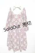 axes femme / ウォールオーナメント柄ワンピース M ボルドー Y-26-02-13-116-AX-OP-SZ-ZY