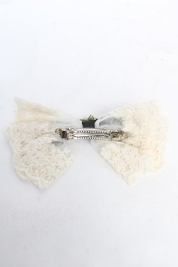 画像2: m petit by misako / リボンバレッタ  中黒 Y-26-02-13-014-LO-AC-SZ-ZY