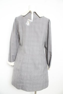 画像2: axes femme POETIQUE / レース襟ワンピース M グレー Y-26-02-13-117-AX-OP-SZ-ZY