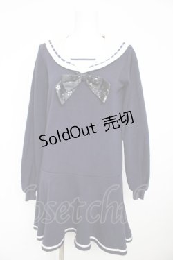 画像1: Secret Honey / 裏起毛セーラーワンピース 2 ネイビー Y-26-02-13-119-CA-OP-SZ-ZY