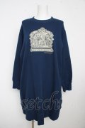 Jane Marple / Spirit of libertyスウェットドレス M ネイビー Y-26-02-13-120-JM-OP-SZ-ZY