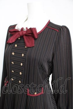 画像3: Amavel / 襟配色ストライプダブルボタンワンピース F 黒 Y-26-02-13-121-CA-OP-SZ-ZY