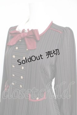 画像3: Amavel / 襟配色ストライプダブルボタンワンピース F 黒 Y-26-02-13-121-CA-OP-SZ-ZY