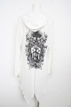 画像2: ALGONQUINS / エンブレムpt変形カーディガン F 白 Y-26-02-13-123-AL-TO-SZ-ZY