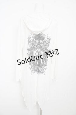 画像2: ALGONQUINS / エンブレムpt変形カーディガン F 白 Y-26-02-13-123-AL-TO-SZ-ZY