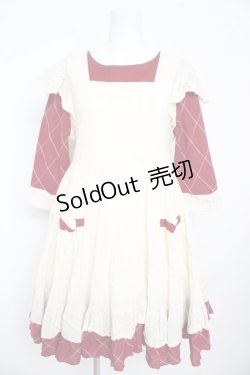 画像1: Favorite / 明日のナージャ×Favoriteコラボレーション　アップルフィールドワンピース M 赤×生成り Y-26-02-13-125-LO-OP-SZ-ZY