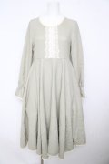 Favorite / レース使いワンピース M-L モスグリーン Y-26-02-13-127-LO-OP-SZ-ZY