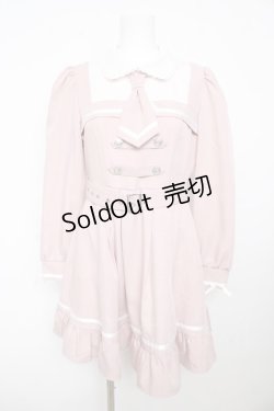 画像1: DearMyLove / 探偵ネクタイワンピース M ピンク Y-26-02-13-129-EL-OP-SZ-ZY