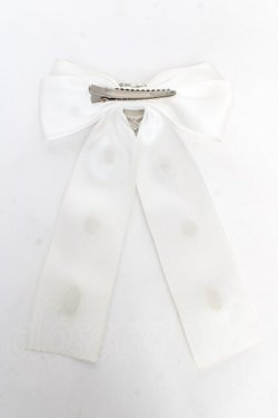 画像2: DearMyLove / キラキラビジューリボンクリップ  白 Y-26-02-13-016-EL-AC-SZ-ZY