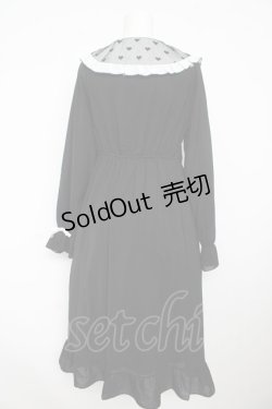 画像2: DearMyLove / 選べる襟無地orハートドットフリルワンピース M 黒 Y-26-02-13-131-EL-OP-SZ-ZS