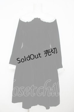 画像1: To Alice / 別珍ワンピース M 黒 Y-26-02-13-133-LO-OP-SZ-ZY