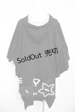 画像2: MINT NeKO / ポールのポンチョパーカー  ブラック Y-26-02-13-134-HN-TO-SZ-ZY