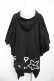 画像2: MINT NeKO / ポールのポンチョパーカー  ブラック Y-26-02-13-134-HN-TO-SZ-ZY (2)