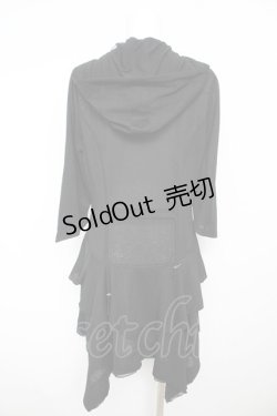 画像2: Rozen Kavalier / 羽根プリントパーカーカーディガン  黒 Y-26-02-13-136-OO-TO-SZ-ZY