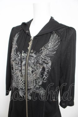 画像3: Rozen Kavalier / 羽根プリントパーカーカーディガン  黒 Y-26-02-13-136-OO-TO-SZ-ZY