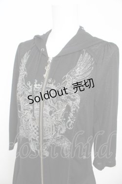 画像3: Rozen Kavalier / 羽根プリントパーカーカーディガン  黒 Y-26-02-13-136-OO-TO-SZ-ZY